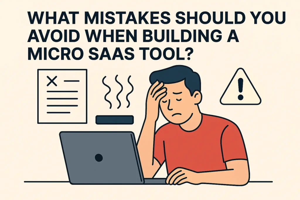 Frustrated SaaS founder at laptop showing signs of startup stress and critical errors